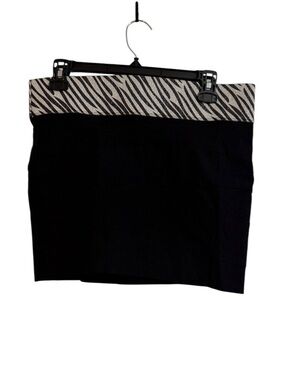 Rue21 Black Mini Skirt with Zebra-Print Waistband